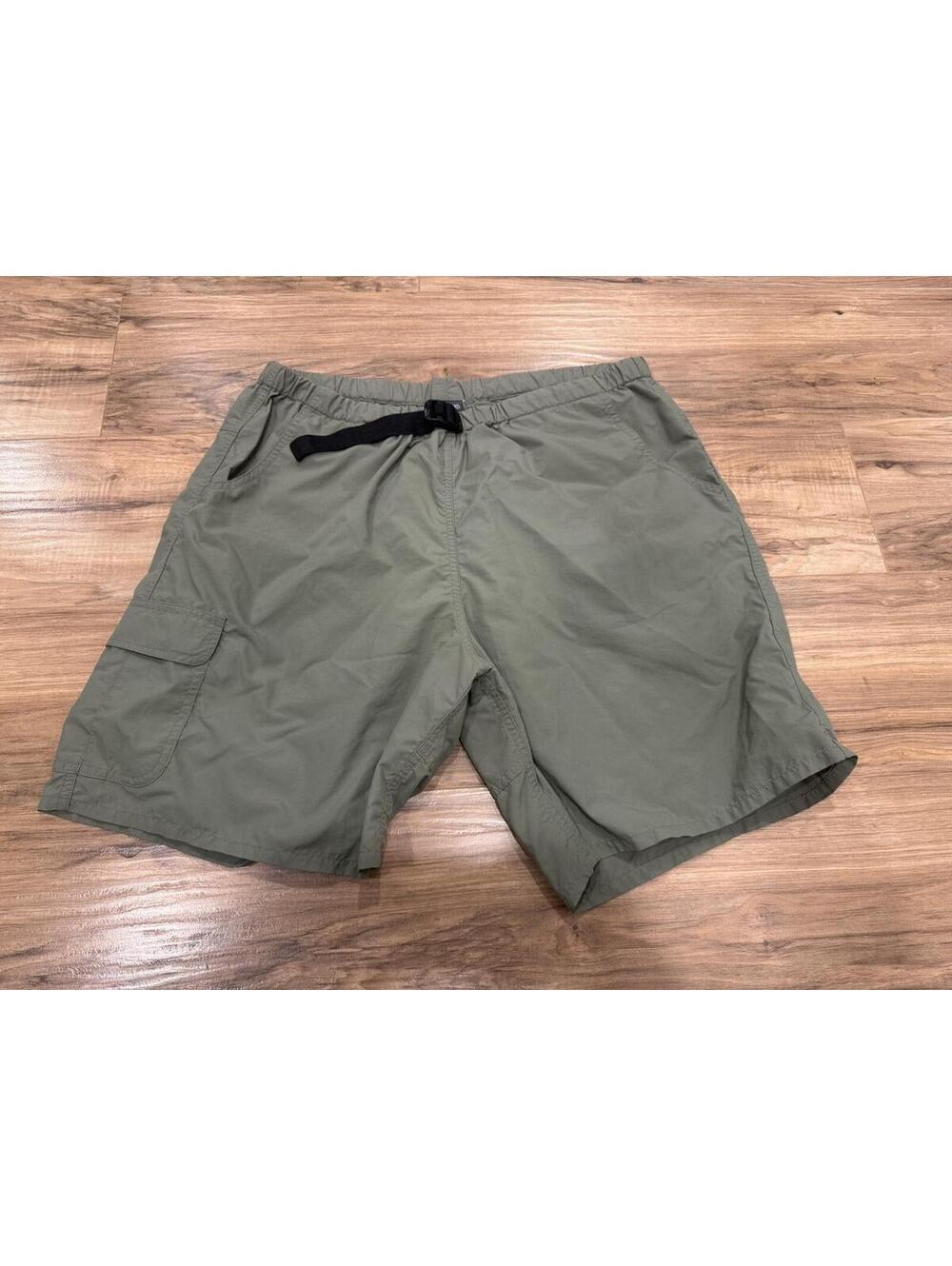 MEC Hiking Trail Shorts Mens XL Olive Green Lightweight Belted Made In Canada